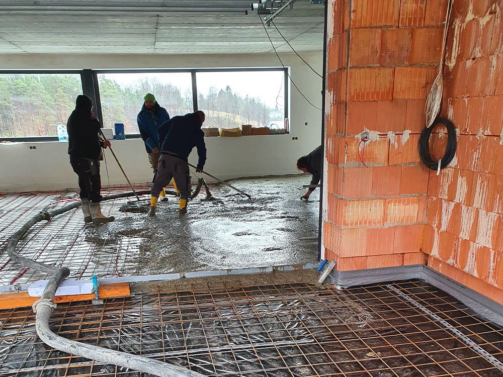 Realizace betonové podlahy od Beks stavby